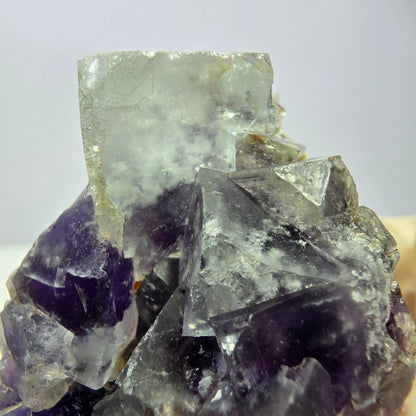 Phantom Fluorit Würfel Stufe, lila weiß Okorusu, Namibia 51*37*26mm