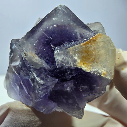 Phantom Fluorit Würfel Stufe, lila weiß Okorusu, Namibia 45*37*26mm