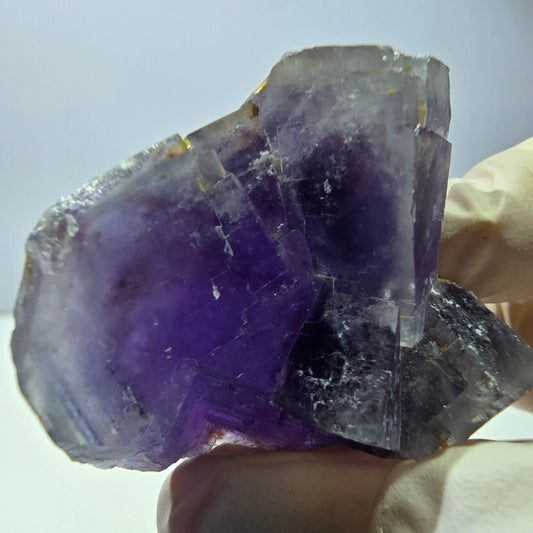 Phantom Fluorit Würfel Stufe, lila weiß Okorusu, Namibia 45*39*19mm