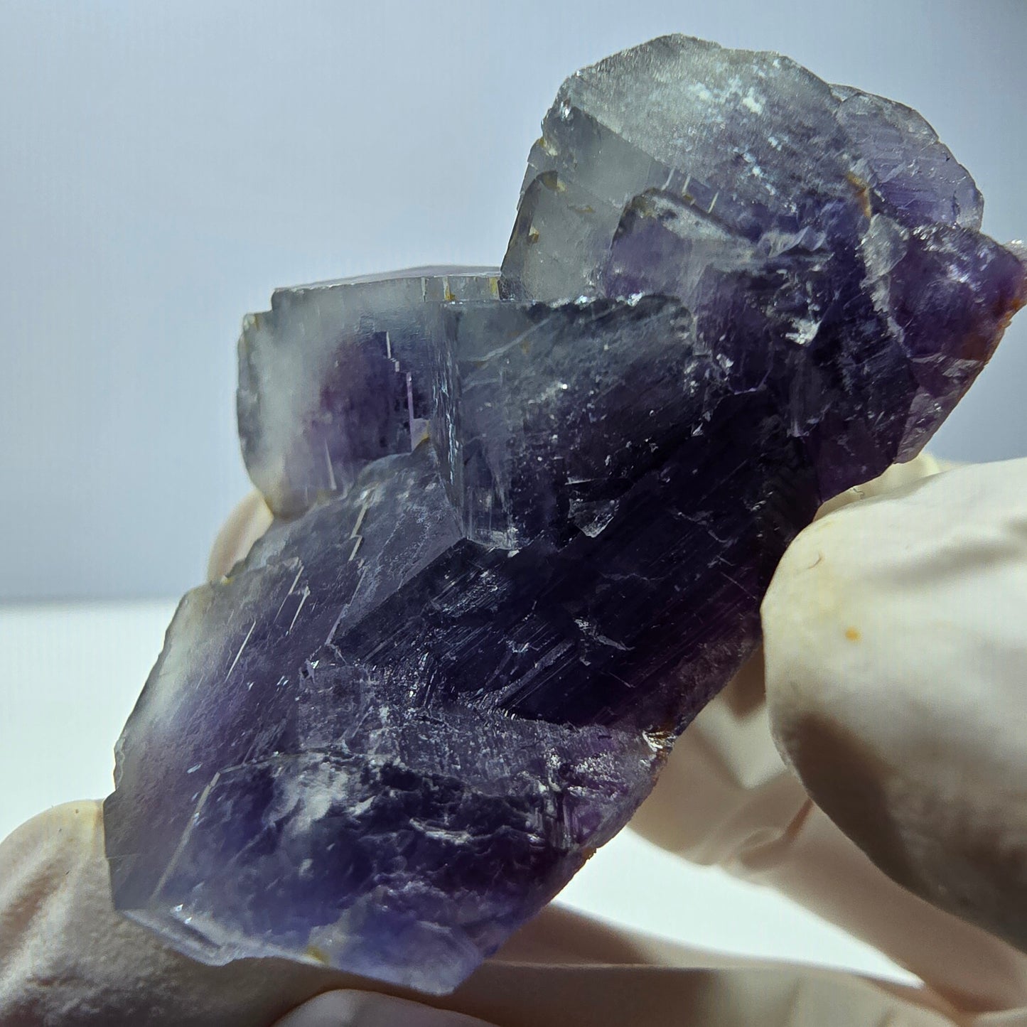 Phantom Fluorit Würfel Stufe, lila weiß Okorusu, Namibia 45*39*19mm