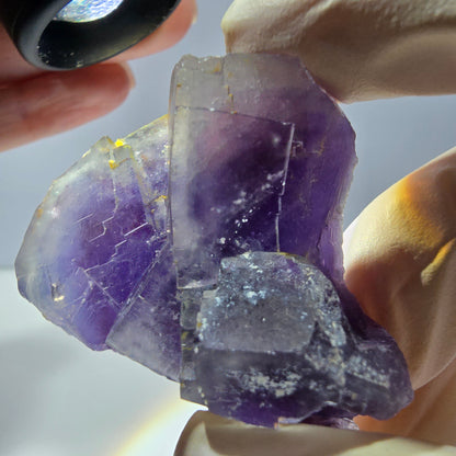 Phantom Fluorit Würfel Stufe, lila weiß Okorusu, Namibia 45*39*19mm