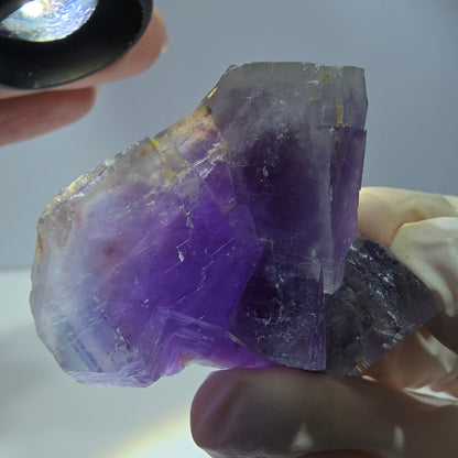 Phantom Fluorit Würfel Stufe, lila weiß Okorusu, Namibia 45*39*19mm