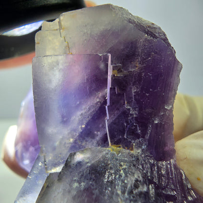 Phantom Fluorit Würfel Stufe, lila weiß Okorusu, Namibia 45*39*19mm