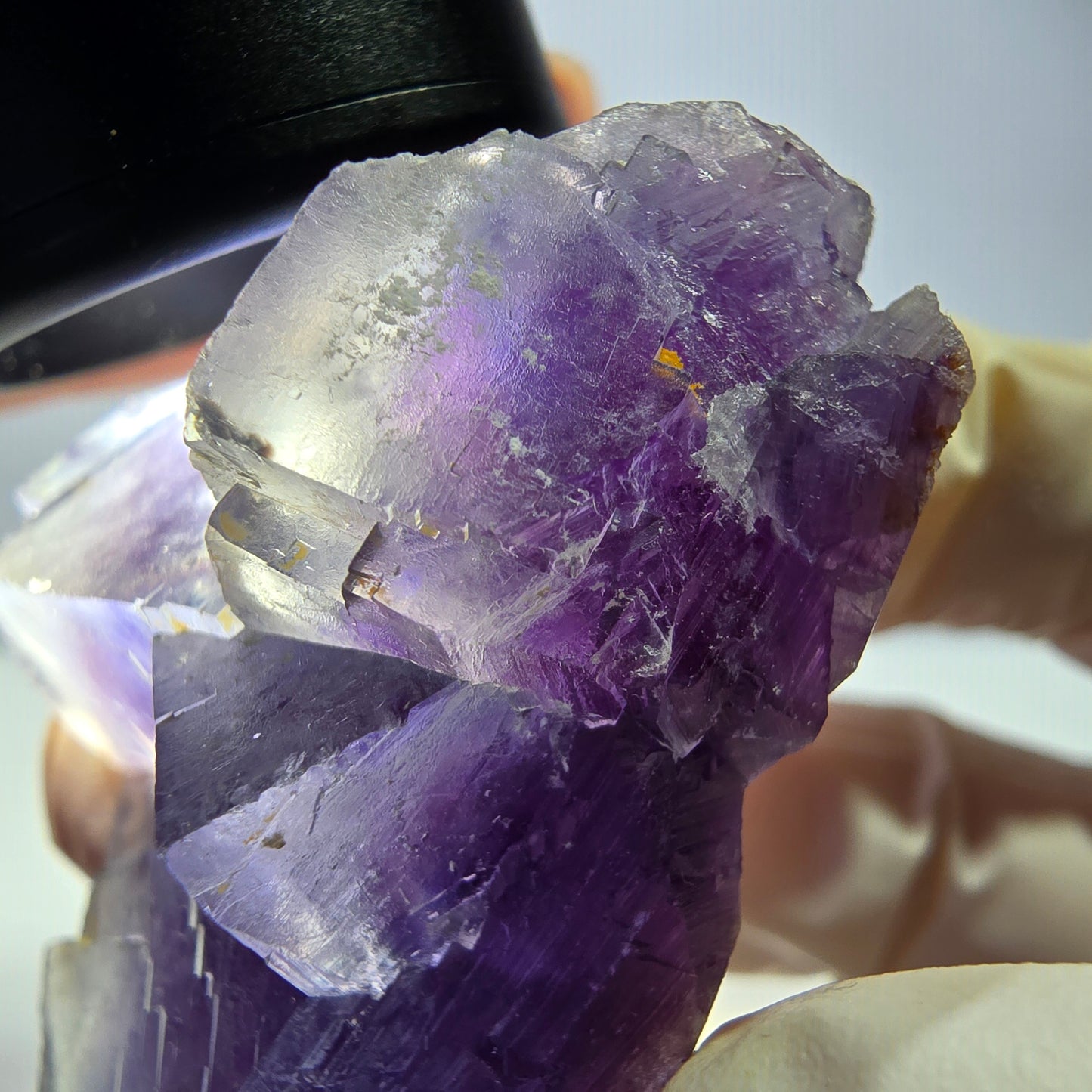 Phantom Fluorit Würfel Stufe, lila weiß Okorusu, Namibia 45*39*19mm