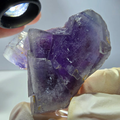 Phantom Fluorit Würfel Stufe, lila weiß Okorusu, Namibia 45*39*19mm