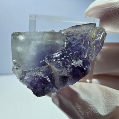 Phantom Fluorit Würfel Stufe, lila weiß Okorusu, Namibia 33*31*19mm