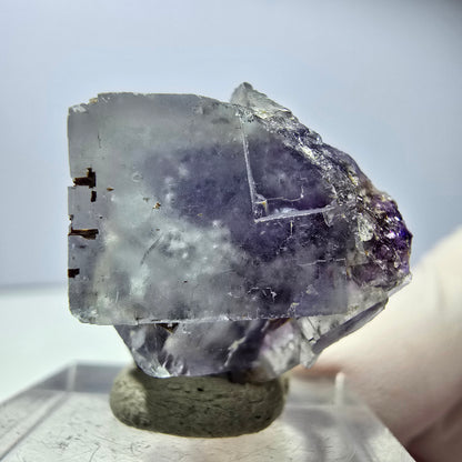 Phantom Fluorit Würfel Stufe, lila weiß Okorusu, Namibia 33*31*19mm