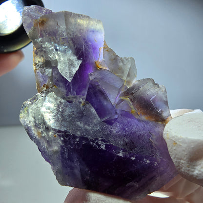 Phantom Fluorit Würfel Stufe, lila weiß Okorusu, Namibia 49*33*17mm