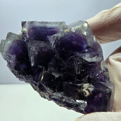 Phantom Fluorit Würfel Stufe, lila blau Okorusu, Namibia 49*39*20mm