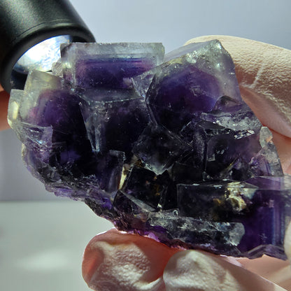 Phantom Fluorit Würfel Stufe, lila blau Okorusu, Namibia 49*39*20mm