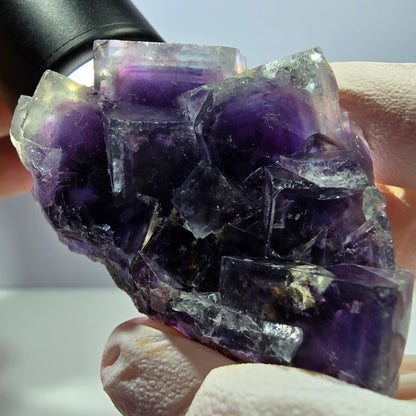 Phantom Fluorit Würfel Stufe, lila blau Okorusu, Namibia 49*39*20mm