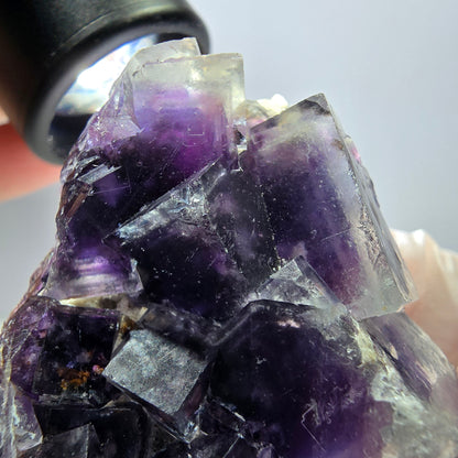 Phantom Fluorit Würfel Stufe, lila blau Okorusu, Namibia 49*39*20mm