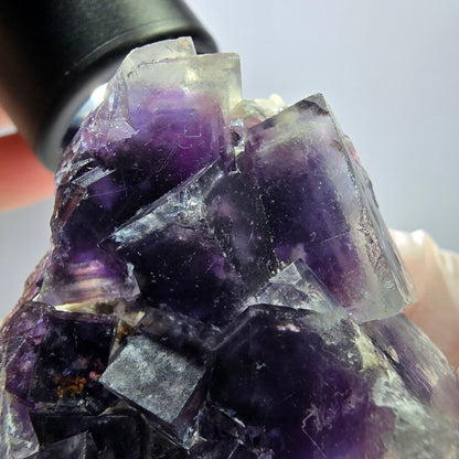 Phantom Fluorit Würfel Stufe, lila blau Okorusu, Namibia 49*39*20mm