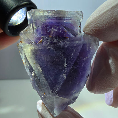 Phantom Fluorit Würfel Stufe, lila blau Okorusu, Namibia 61*40*29mm