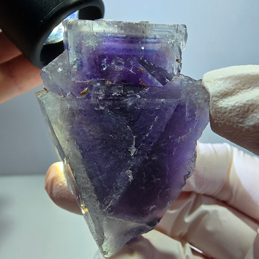 Phantom Fluorit Würfel Stufe, lila blau Okorusu, Namibia 61*40*29mm