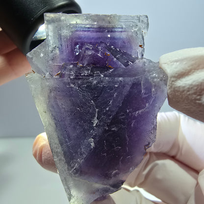 Phantom Fluorit Würfel Stufe, lila blau Okorusu, Namibia 61*40*29mm