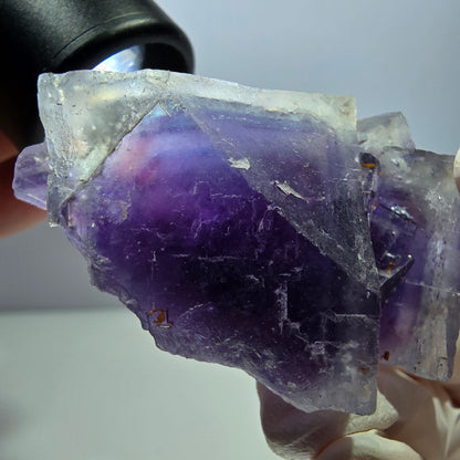 Phantom Fluorit Würfel Stufe, lila blau Okorusu, Namibia 61*40*29mm