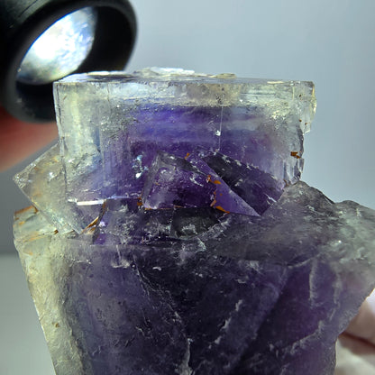 Phantom Fluorit Würfel Stufe, lila blau Okorusu, Namibia 61*40*29mm