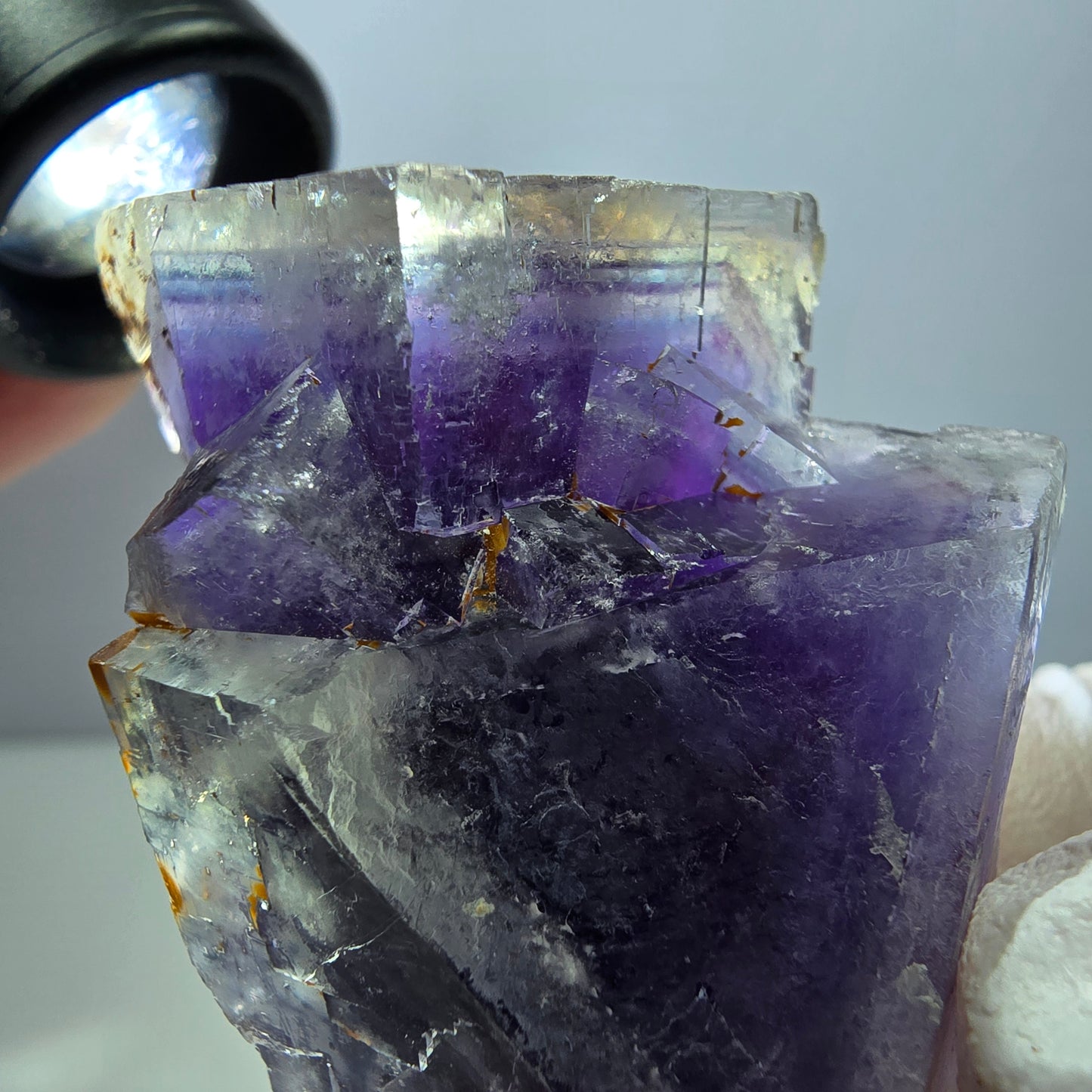 Phantom Fluorit Würfel Stufe, lila blau Okorusu, Namibia 61*40*29mm