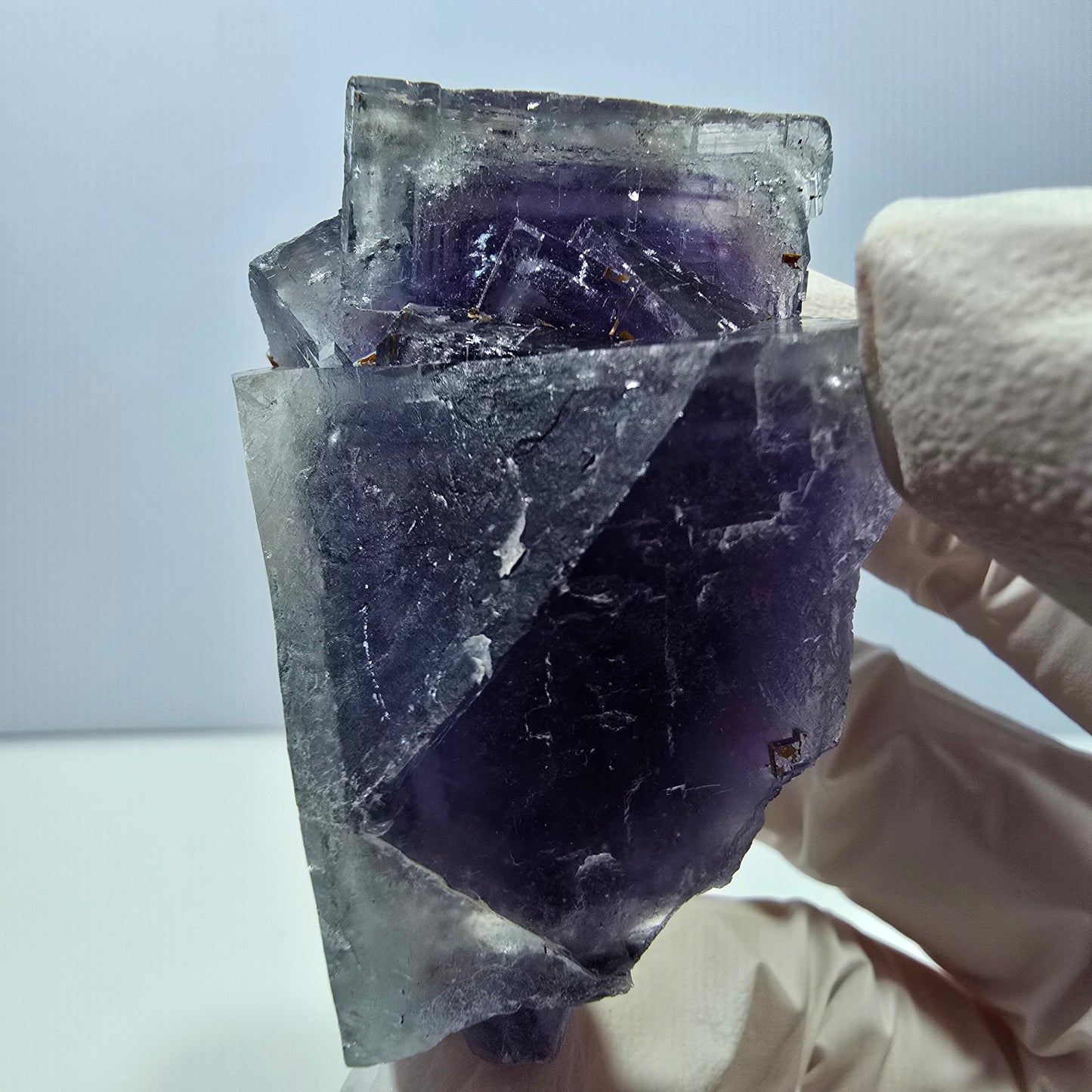 Phantom Fluorit Würfel Stufe, lila blau Okorusu, Namibia 61*40*29mm