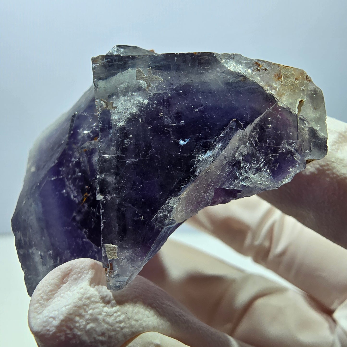 Phantom Fluorit Würfel Stufe, lila blau Okorusu, Namibia 61*40*29mm