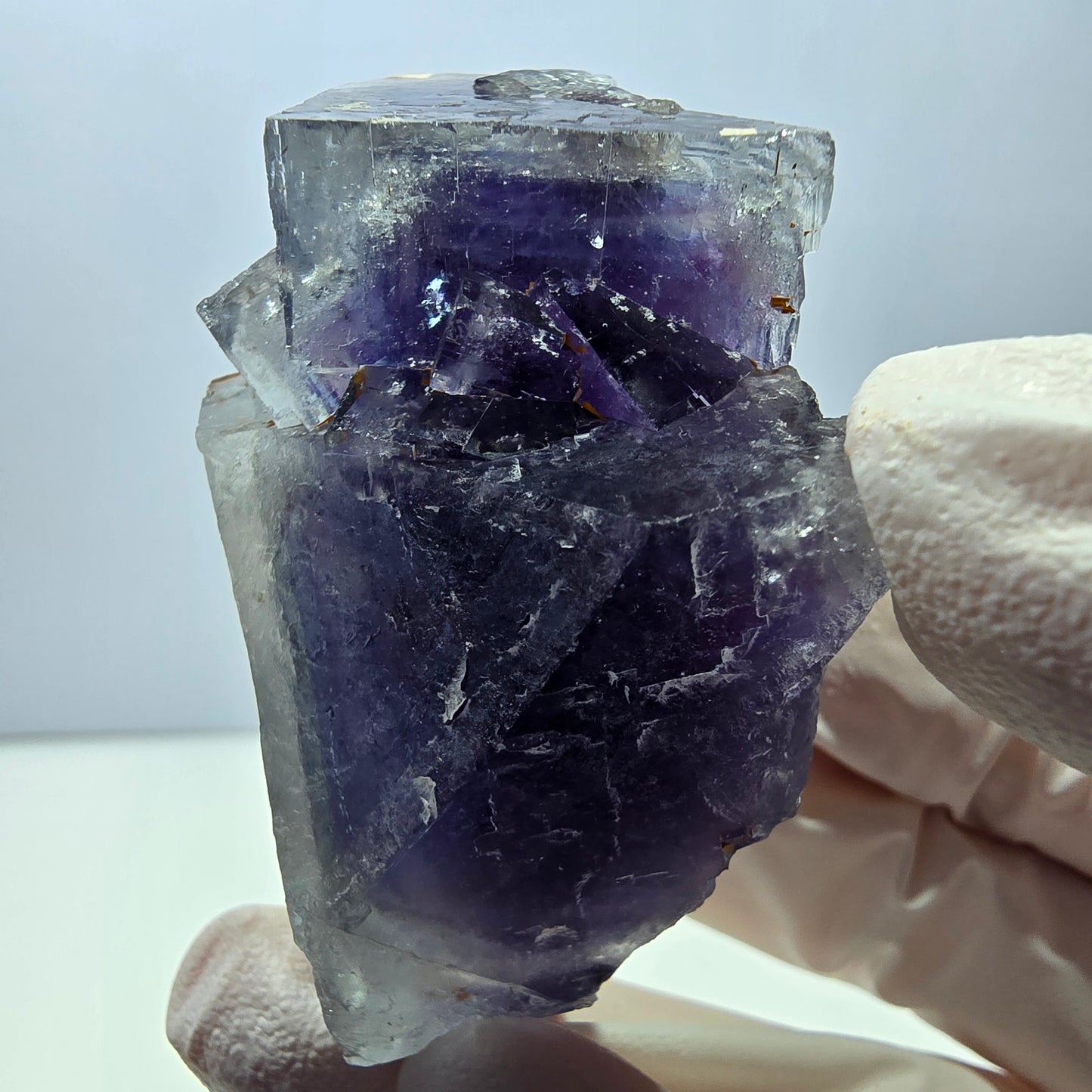 Phantom Fluorit Würfel Stufe, lila blau Okorusu, Namibia 61*40*29mm