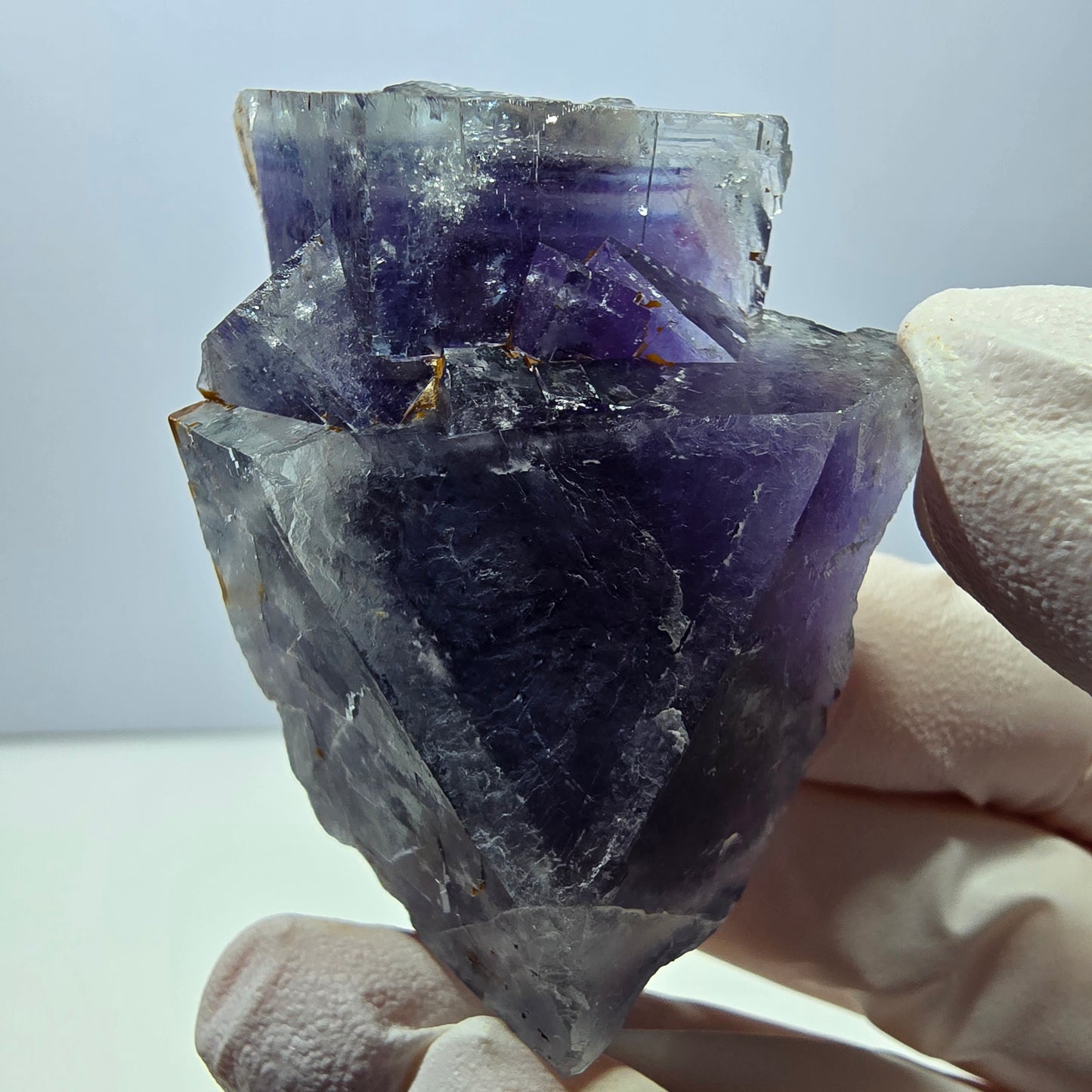 Phantom Fluorit Würfel Stufe, lila blau Okorusu, Namibia 61*40*29mm