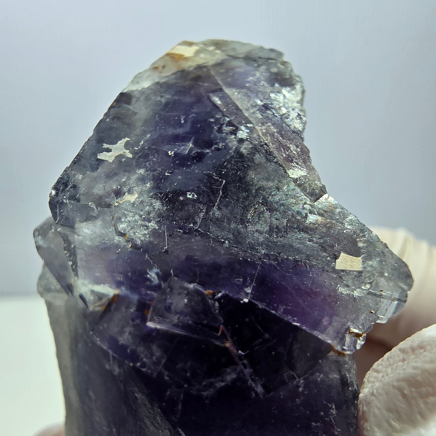 Phantom Fluorit Würfel Stufe, lila blau Okorusu, Namibia 61*40*29mm