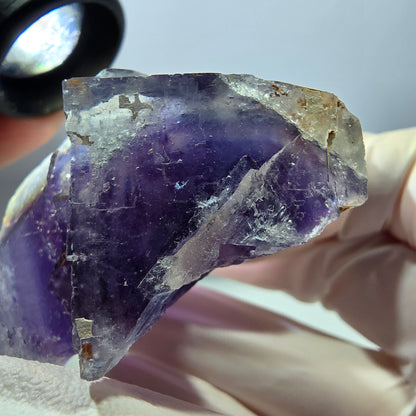 Phantom Fluorit Würfel Stufe, lila blau Okorusu, Namibia 61*40*29mm