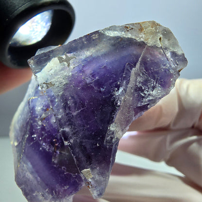 Phantom Fluorit Würfel Stufe, lila blau Okorusu, Namibia 61*40*29mm