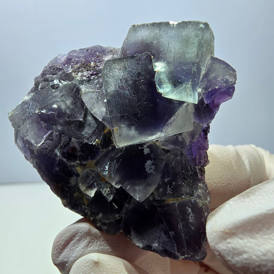 Phantom Fluorit Würfel Stufe, grün lila Okorusu, Namibia 43*44*20mm