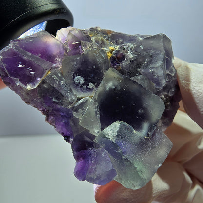 Phantom Fluorit Würfel Stufe, grün lila Okorusu, Namibia 43*44*20mm