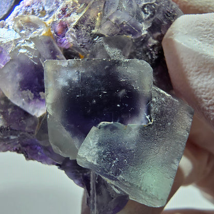 Phantom Fluorit Würfel Stufe, grün lila Okorusu, Namibia 43*44*20mm