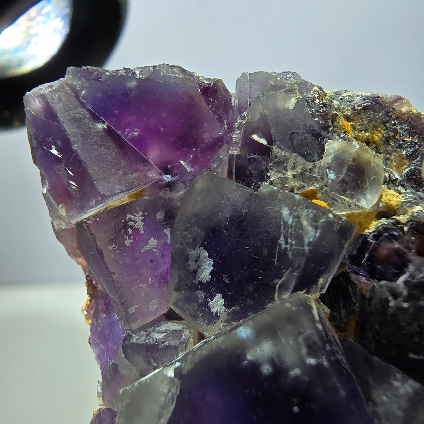 Phantom Fluorit Würfel Stufe, grün lila Okorusu, Namibia 43*44*20mm