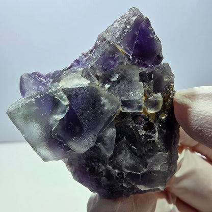 Phantom Fluorit Würfel Stufe, grün lila Okorusu, Namibia 43*44*20mm