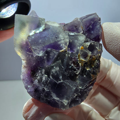 Phantom Fluorit Würfel Stufe, grün lila Okorusu, Namibia 43*44*20mm