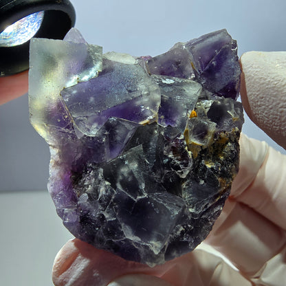 Phantom Fluorit Würfel Stufe, grün lila Okorusu, Namibia 43*44*20mm