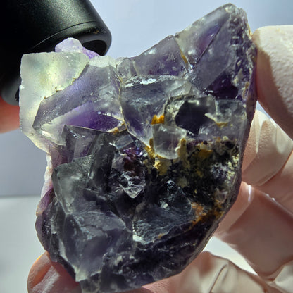 Phantom Fluorit Würfel Stufe, grün lila Okorusu, Namibia 43*44*20mm