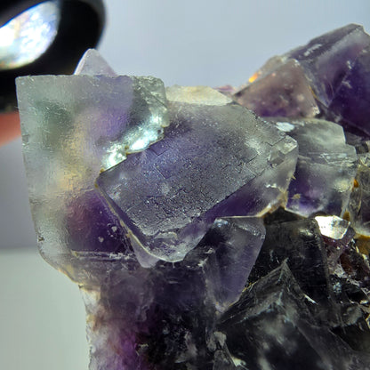 Phantom Fluorit Würfel Stufe, grün lila Okorusu, Namibia 43*44*20mm