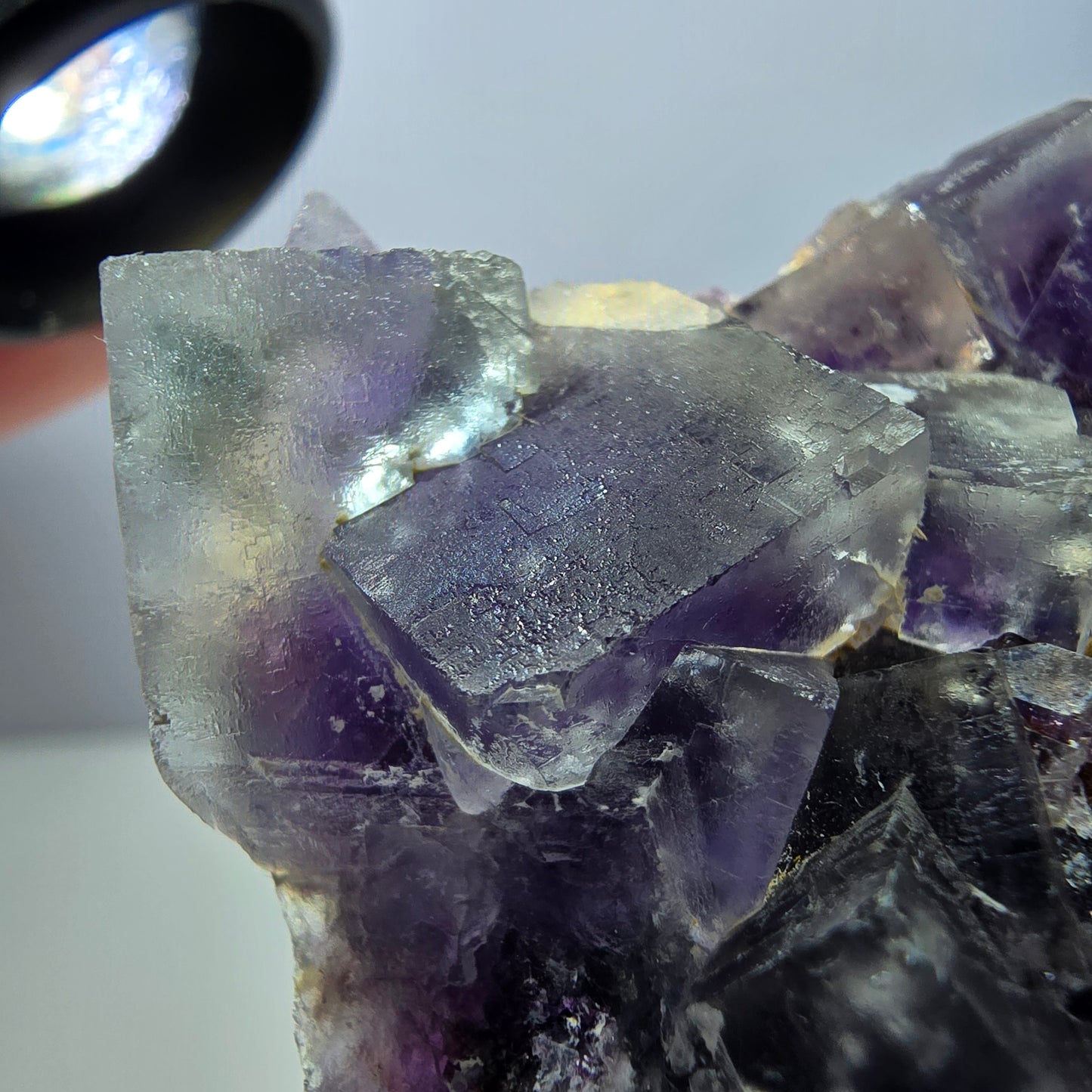 Phantom Fluorit Würfel Stufe, grün lila Okorusu, Namibia 43*44*20mm