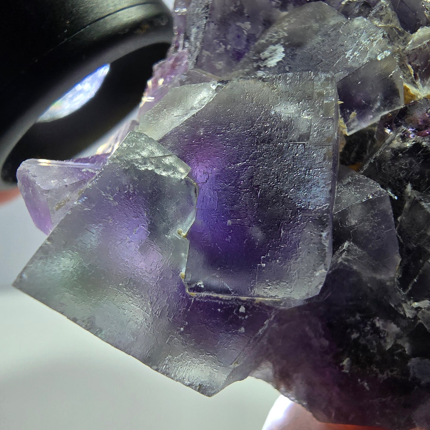 Phantom Fluorit Würfel Stufe, grün lila Okorusu, Namibia 43*44*20mm