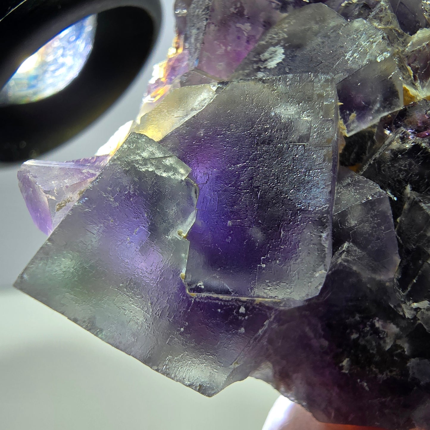 Phantom Fluorit Würfel Stufe, grün lila Okorusu, Namibia 43*44*20mm