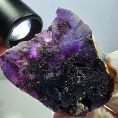 Phantom Fluorit Würfel Stufe, grün lila Okorusu, Namibia 43*44*20mm