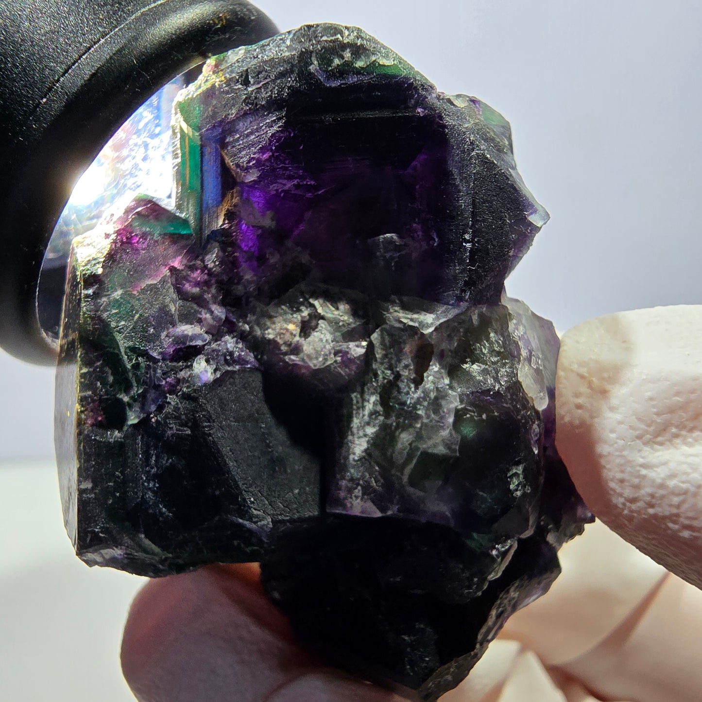 Phantom Fluorit Würfel Stufe, grün lila Okorusu, Namibia 44*38*33mm