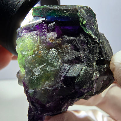 Phantom Fluorit Würfel Stufe, grün lila Okorusu, Namibia 44*38*33mm