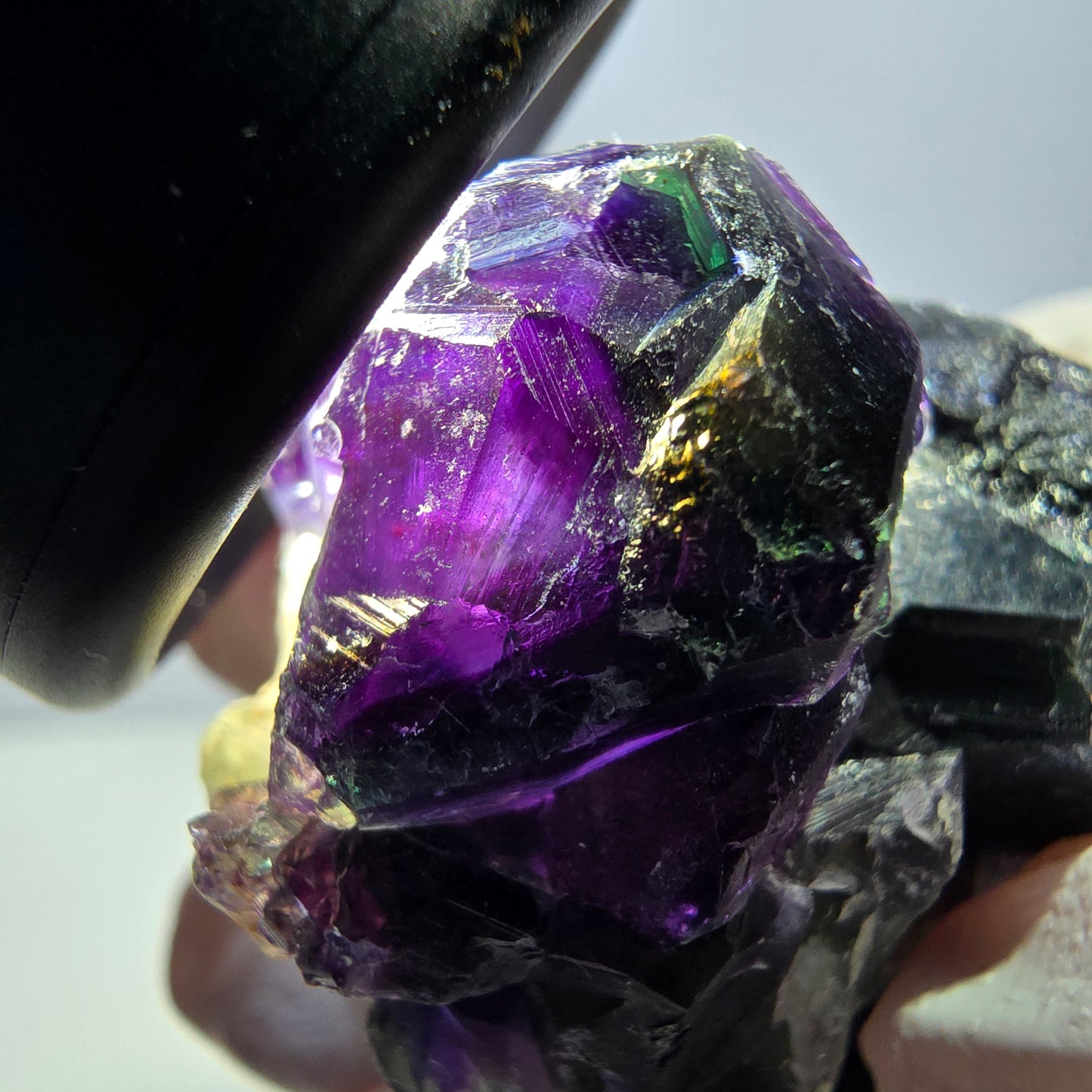 Phantom Fluorit Würfel Stufe, grün lila Okorusu, Namibia 44*38*33mm