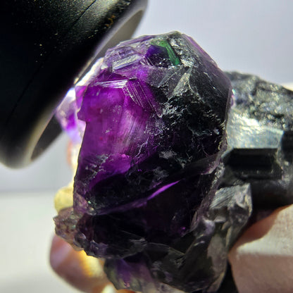 Phantom Fluorit Würfel Stufe, grün lila Okorusu, Namibia 44*38*33mm