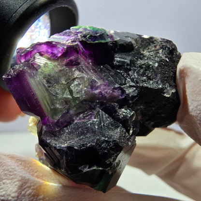 Phantom Fluorit Würfel Stufe, grün lila Okorusu, Namibia 44*38*33mm