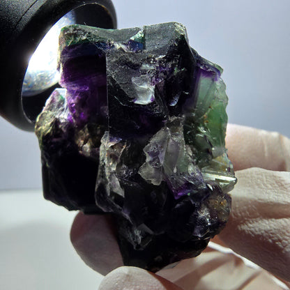 Phantom Fluorit Würfel Stufe, grün lila Okorusu, Namibia 44*38*33mm
