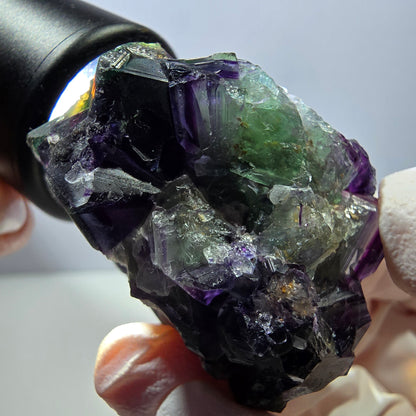 Phantom Fluorit Würfel Stufe, grün lila Okorusu, Namibia 44*38*33mm